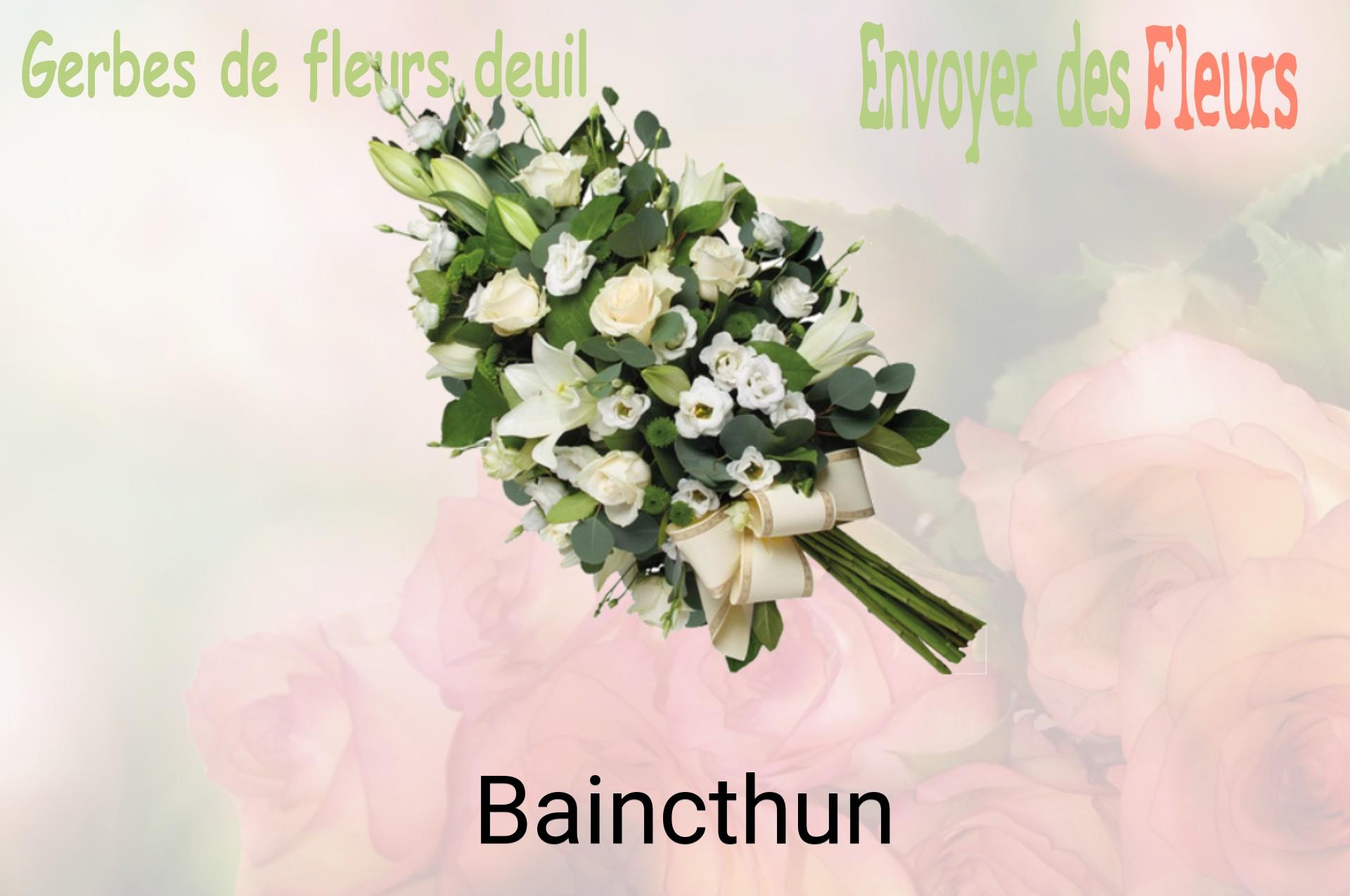 Gerbe de fleurs de deuil livrée à Baincthun